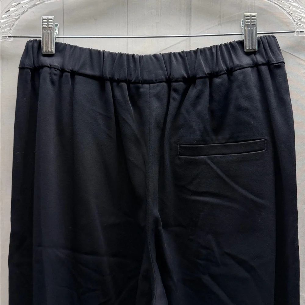 COS Navy Blue Rayon Wool Blend Dressy High Waist Pull On Cropped Jogger Pants